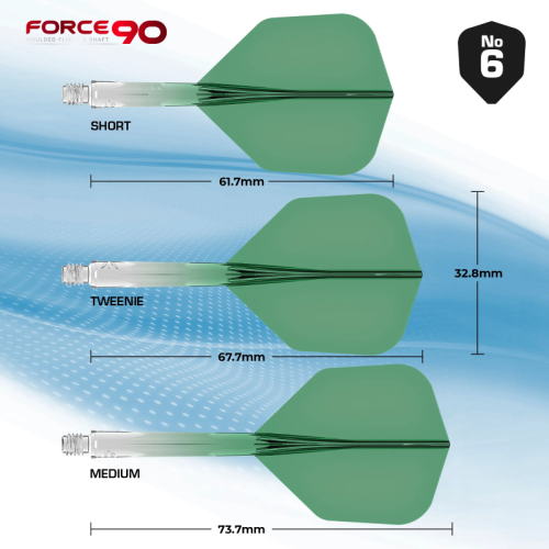 Mission Force 90 Moulded Flight & Shaft System Grün/Transparent - Standard No6
